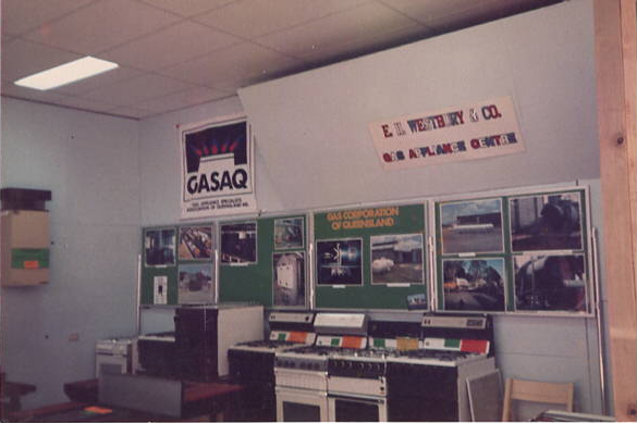 Stove display from when E. H. Westbury & Co sold Stoves